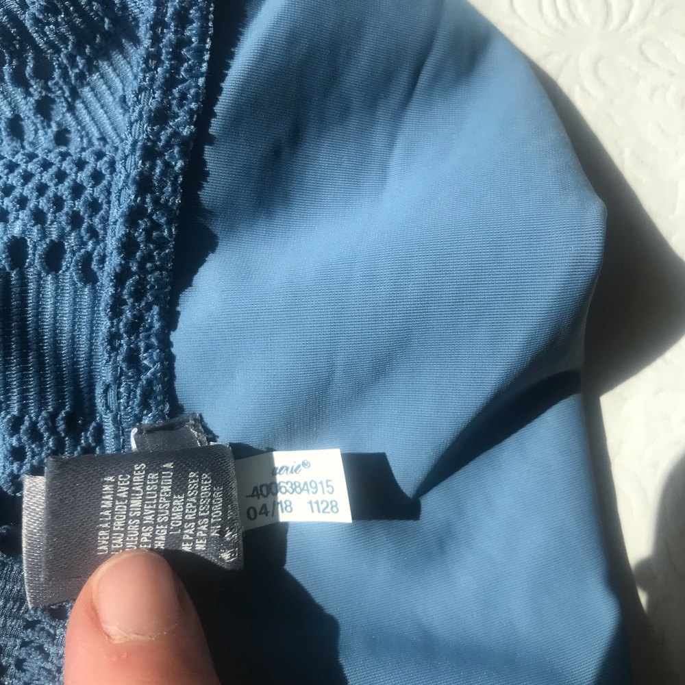 Aerie Swim Blue Lace Bikini Bottom Size Large - Picture 5 of 6